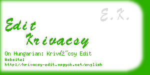 edit krivacsy business card